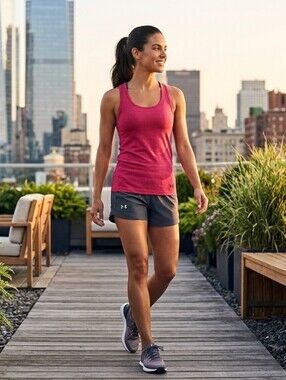 🎀Under Armour Hot Pink HeatGear Fitted Tank Top